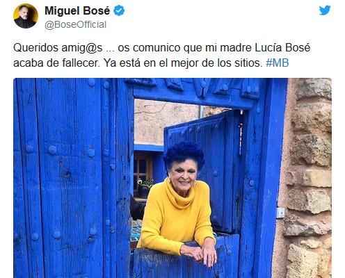 Новини за смъртта на Лучия Бозе